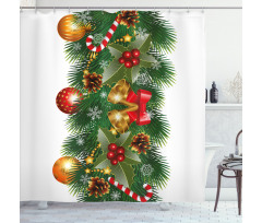 Noel Tree Ornaments Shower Curtain