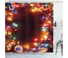 Hipster Grunge Tinsel Shower Curtain