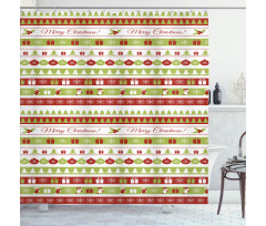 Xmas Words Ceremony Shower Curtain