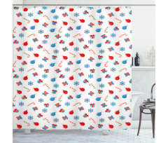 Xmas Cones Ornaments Shower Curtain