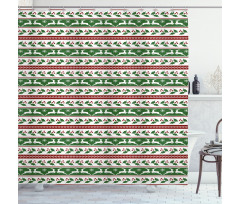 Reindeers Borders Shower Curtain