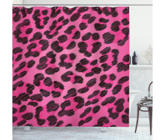 Vibrant Leopard Skin Shower Curtain
