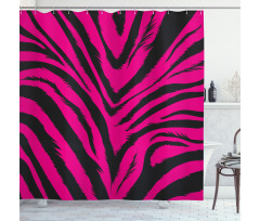 Hot Pink Zebra Skin Shower Curtain