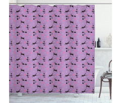 Little Kittens Hearts Shower Curtain