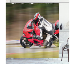 Motorbike Race Speed Shower Curtain