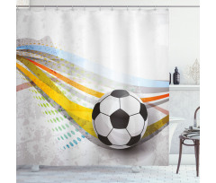Football Soccer Lines Shower Curtain