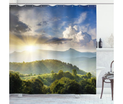 Sunrise Woodland Shower Curtain