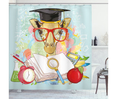 Geek Giraffe Shower Curtain