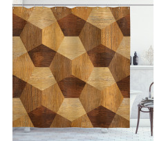 Wooden Rustic Pattern Shower Curtain