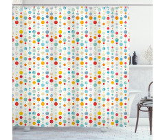 Colorful Large Dots Shower Curtain