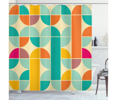 Funky Mosaic Forms Shower Curtain