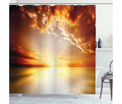 Tranquil Sunset Horizon Shower Curtain