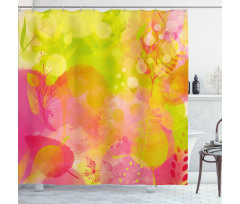 Spring Yard Watercolors Shower Curtain