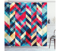 Downward Parallel Lines Shower Curtain