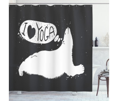 Polar Bear Grunge Shower Curtain