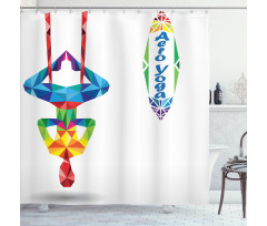 Aerial Yoga Fractal Body Shower Curtain