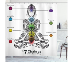 7 Chakra Signs Ornate Shower Curtain