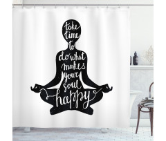 Silhouette with Writing Shower Curtain