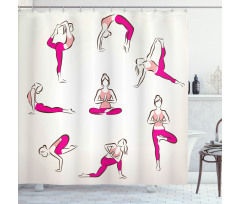 Pilates Exercise Health Shower Curtain