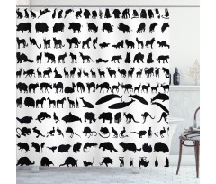 Animal Silhouettes Habitat Shower Curtain