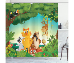 Forest Scene Jungle Habitat Shower Curtain