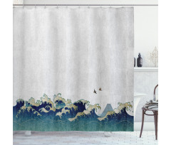 Aquatic Swirls Shower Curtain