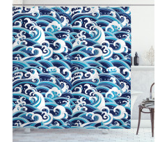 Water Splash Foam Shower Curtain