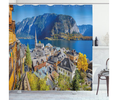 Mountain Village Austria Shower Curtain