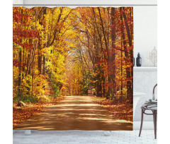 Scenic Outdoors Empty Road Shower Curtain