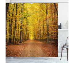 Seasonal Scenic Park Shower Curtain