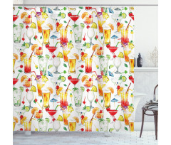 Tropic Cocktails Shower Curtain