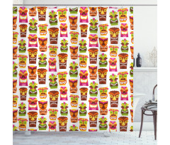 Retro Hawaiian Shower Curtain