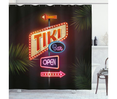 Neon Sign Design Shower Curtain