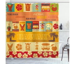 Old Travel Cards Shower Curtain