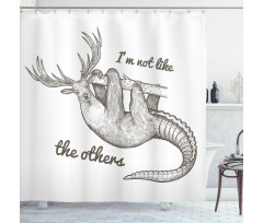 Animal Words Shower Curtain