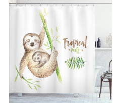 Happy Family Boho Style Shower Curtain