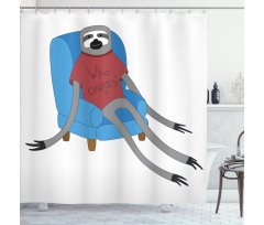 Urban Sloth Who Cares Shower Curtain