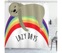 Lazy Days Carefree Sloth Shower Curtain