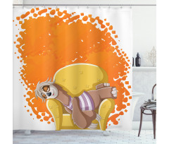 Lazy Female on the Couch Shower Curtain