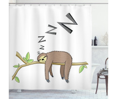 Arboreal Mammal Sleeping Shower Curtain
