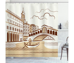 Venetian Landscape Art Shower Curtain