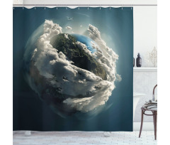 Planet Majestic Clouds Shower Curtain