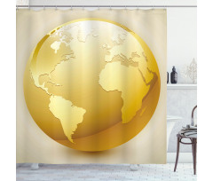 Vivid Earth Sphere Shower Curtain