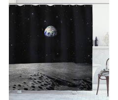 Planet Earth from Moon Shower Curtain