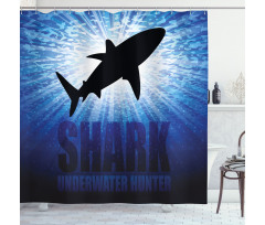 Underwater Hunter Danger Shower Curtain