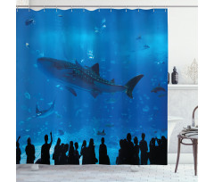 Aquarium Park and People Shower Curtain