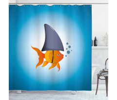 Little Fish Wearing Fin Shower Curtain