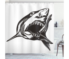 Wild Fish with Open Mouth Shower Curtain