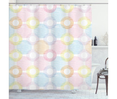 Big Spots Overlapping Shower Curtain