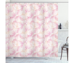 Pale Pink Flower Petals Shower Curtain